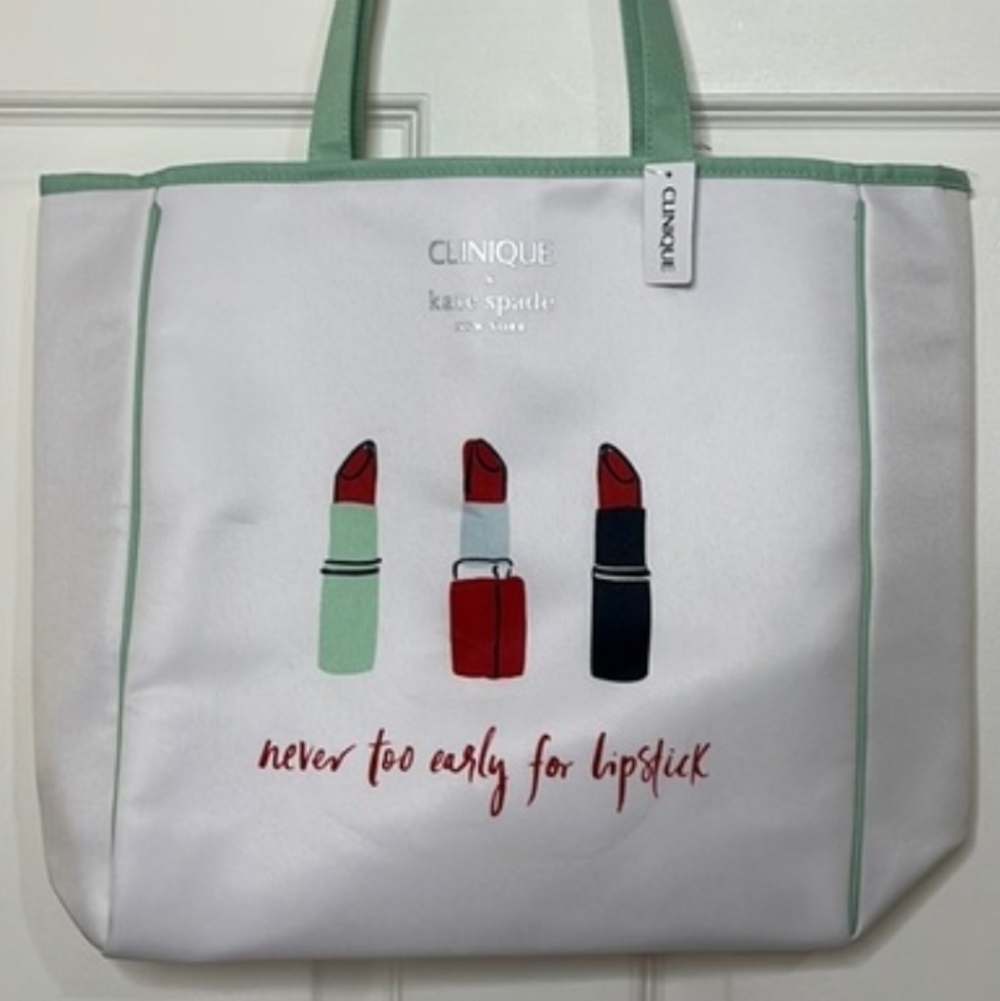 Clinique x Kate Spade Tote Bag/Cosmetic Bag NEW with Tags 🌟🩷
